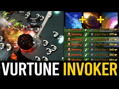 OMG!! VURTUNE INVOKER DOES NOT GIVE TINKER A CHANCE TO PLAY THIS GAME | Dota 2 Invoker