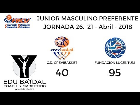 CLUB DEPORTIVO CREVIBASKET - FUNDACIÓN LUCENTUM BALONCESTO ALICANTE. JUNIOR PREFERENTE