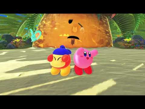 Kirby and the Forgotten Land co-op victory dance