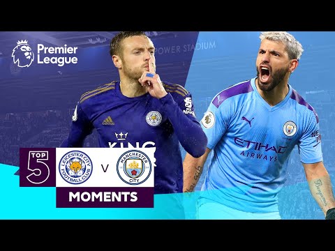 Leicester vs Manchester City | Top 5 Premier League Moments | Vardy, Aguero, Mahrez