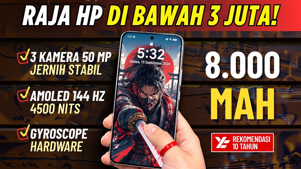 TOP 5 HP (DI BAWAH 3 JUTA) TERBAIK EDISI SEPTEMBER 2026