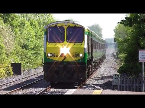 Irish Rail 201 Class Loco + Mark 4 Intercity Train - Monasterevin, Kildare