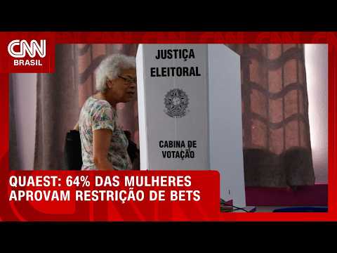 Mais da metade das mulheres aprovam restrição de bets, aponta Quaest | CNN PRIME TIME