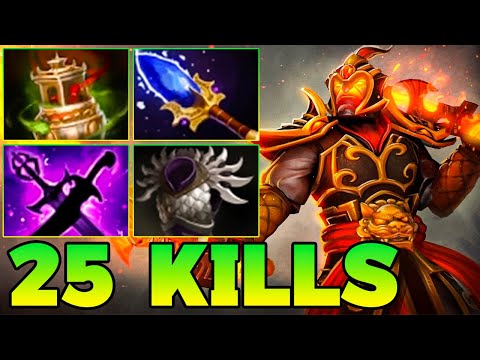 25 Kills Ember Spirit Solo Carry !! Ember Spirit Dota 2 Carry Mid Pro Gameplay Guide Build 7.40