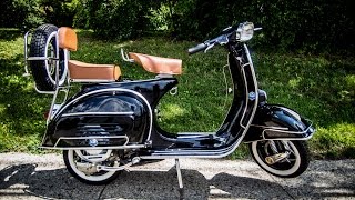 preview picture of video 'Black restored vintage Vespa Sprint VLB'