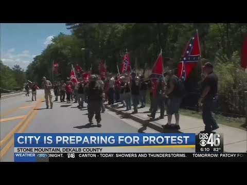 Neo Nazi and White Supremacist protest at Stone Mountain GA