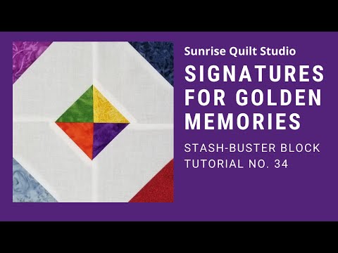 Signatures For Golden Memories - Stash-buster Block 34