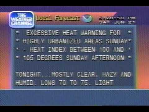 Weather Channel Local Forecast, 528 PM Saturday June 21 1997