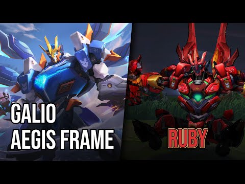 Aegis Frame Galio Skin - Ruby | League of Legends | Chromas Skin