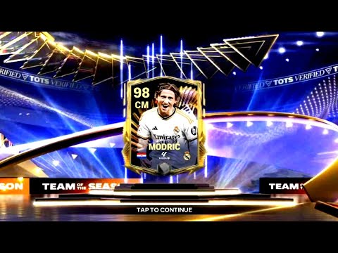 I PACKED 98 TOTS MODRIC FROM A FREE PACK! LUCKIEST TOTS PACK FC MOBILE 24!