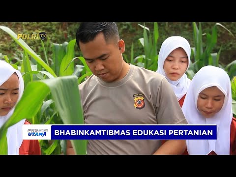 BHABINKAMTIBMAS CISOLOK DAMPINGI PELAJAR SMK BHAYANGKARA DI KEBUN EDUKASI PETANI MILENIAL