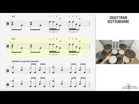 How to Play 🥁   Crazy Train   Ozzy Osbourne