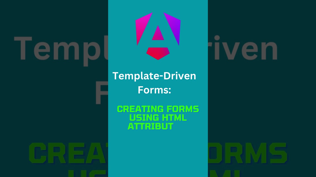Template-Driven Forms: Creating forms using HTML attributes. #Angular #TemplateDrivenForms