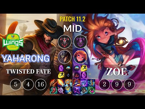 JAG Yaharong Twisted Fate vs Zoe Mid - KR Patch 11.2