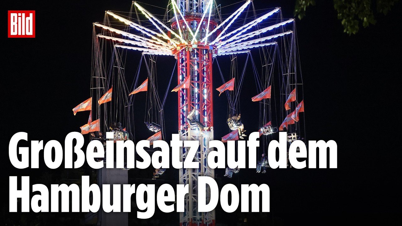 Hamburg: Menschen hängen stundenlang im Karussell fest – in 30 Metern Höhe