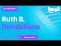 Ruth B Dandelions Piano Karaoke
