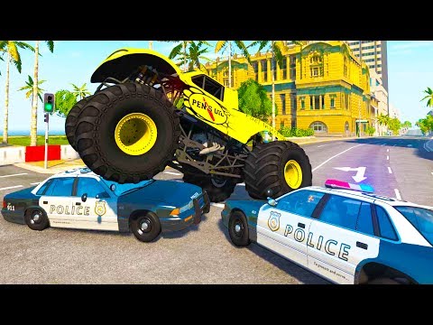 Insane High Speed Police Chases and Takedowns! - BeamNG Drive Crash Test Compilation Gameplay Video