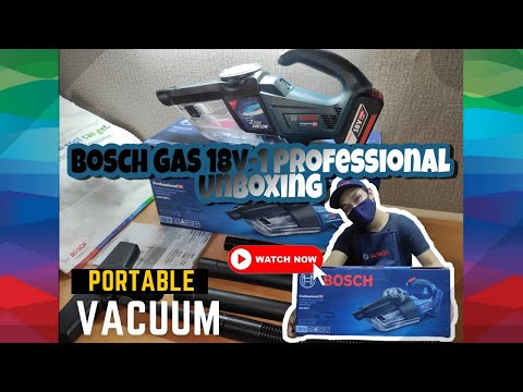 BOSCH GAS 18V-1 Professional Cordless Vacuum Cleaner - Unboxing + Quick Testing