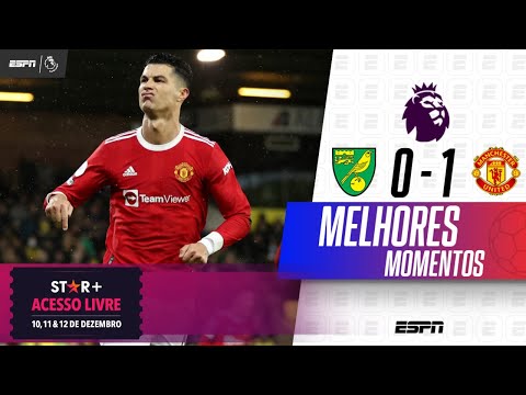 CRISTIANO RONALDO DECIDE MAIS UMA VEZ, E MANCHESTER UNITED VENCE O NORWICH NA PREMIER LEAGUE