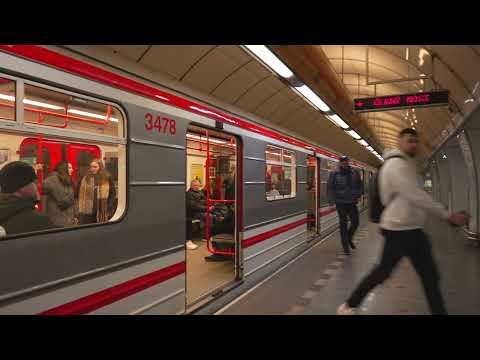 Czech Republic, Prague, metro ride from Invalidovna to Palmovka