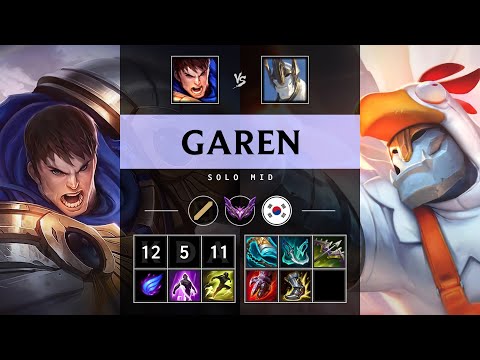 Garen Mid vs Galio - KR Master Patch 25.17