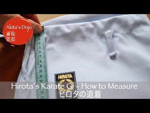 Hirota´s Karate Gi -  How to Measure (Video)