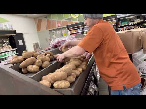 How to rotate bulk russet potatoes in the produce department 100% rotation