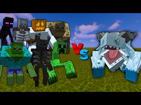 Frostmaw vs Mutant Creatures Minecraft | Zombie, Skeleton, Enderman, Creeper, Mowzies Mobs