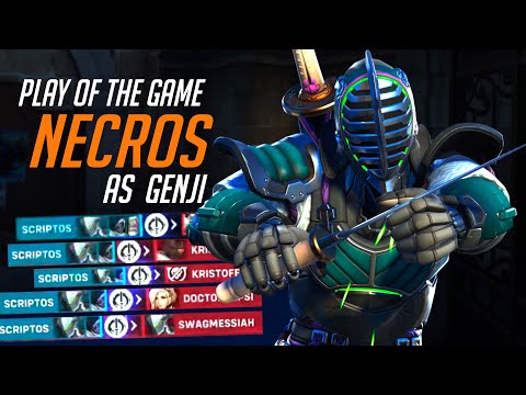 NECROS SHOWS OFF HIS INSANE GENJI SKILLS IN OVERWATCH 2! POTG! [ TOP 500 SEASON 4 ]
