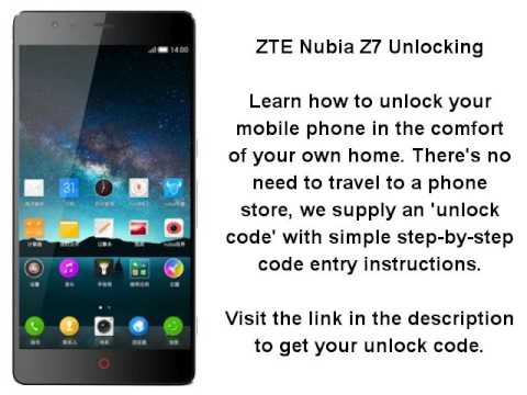 Unlock ZTE Nubia Z7 - SIM Network Unlock PIN