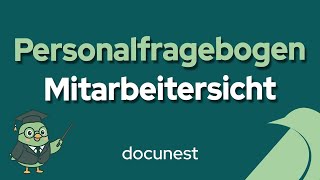 Personalfragebogen: Mitarbeitersicht