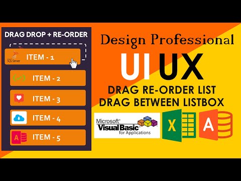VBA UI UX-17: Drag-drop to reorder or move items between UserForm Listbox