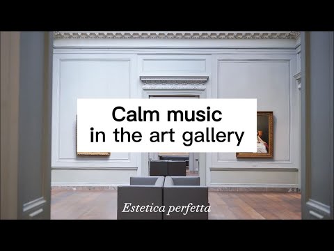 Relaxing piano music in the art gallery | Art screensaver for TV