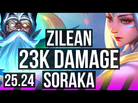 ZILEAN & Tristana vs SORAKA & Ashe (SUP) | Good KDA: 4/1/37, 23K damage | EUW Master | 25.24