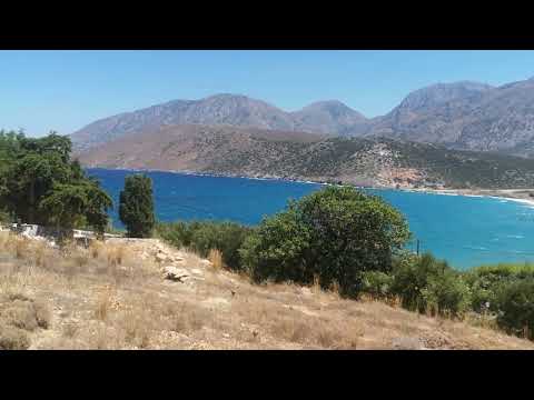 Seaside building plot, 4954 m2, right above beach and village, Pahia Ammos, Crete