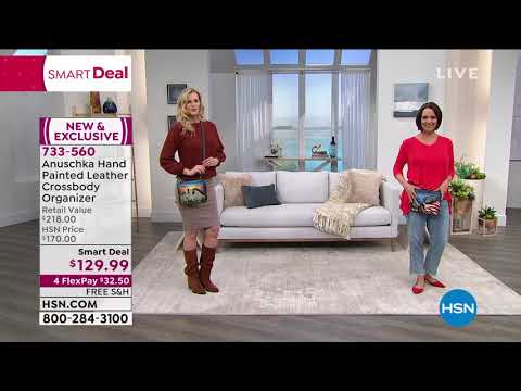 Anuschka Hand Painted Leather Crossbody Organizer