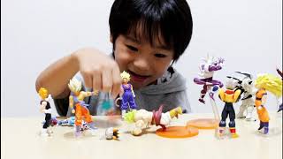 ドラゴンボール ミニフィギュアのホコリを洗って、ちょっと遊んで～お絵かき