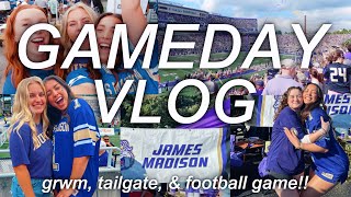 COLLEGE GAME DAY VLOG!! (grwm, tailgates, football game) | james madison university