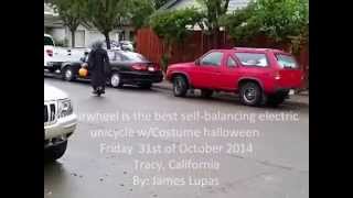 preview picture of video 'JUST FOR FUN IN TRACY, CA 2014 HALLOWEEN W/ AIRWHEEL UNICYCLE'