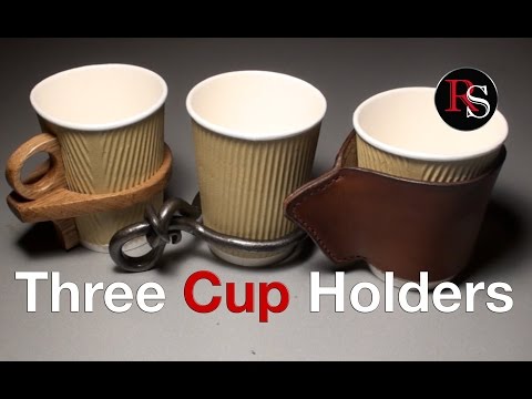 DIY - Making Coffee Cup Holders (Blacksmithing / Woodworking / Leatherworking)