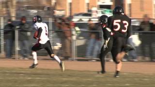 preview picture of video '74 yard Touchdown Pass Wide Open! Wiggins vs  Burlington Football Chamionship'