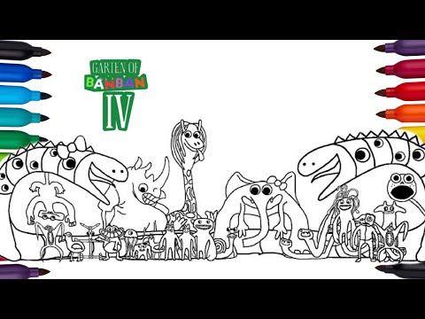 Garten of Banban 4 New Coloring Pages | Color NEW BOSSES and ENDING Chapter 7 | NCS Music