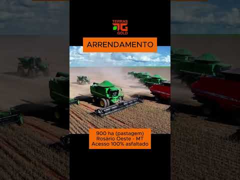 1 Ano de carência, Arrendamento p/ lavoura, Rosário Oeste – MT | 900 ha, argila +30%