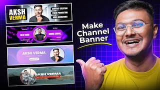 How To Make a Professional YouTube Banner (Smartphone) | YouTube Banner Kaise Banaye!
