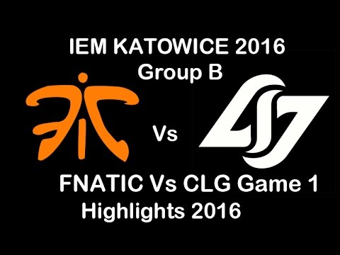 CLG vs FNC Highlights 2016|IEM KATOWICE 2016 Group B|COUNTER LOGIC GAMING vs FNATIC Game 1