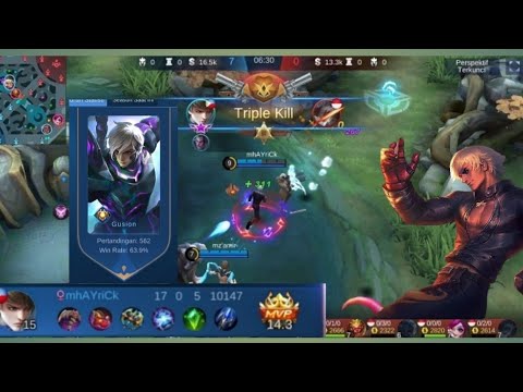 Top 1 Global Gusion 17Kills Super Fast & Smooth Combo | Gusion Gameplay | MLBB✓