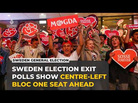 Centre-left opposition bloc leads in Swedish vote, exit poll shows