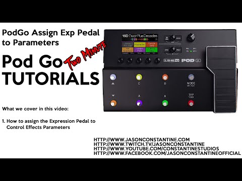 PodGo: Two Minute Tutorial - How To Control Parameters With The Expression Pedal