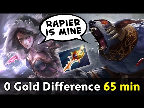Rapier decides — 0 gold difference 65 min in