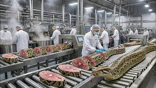  Ular Piton Diolah Robot Jadi Produk Pangan Premium dan Fashion Mewah